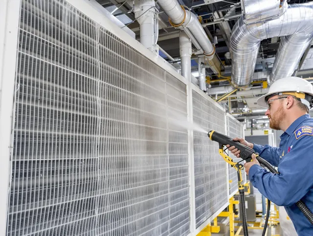 Professional commercial coil cleaning by Warwick Air Duct Cleaning in Warwick