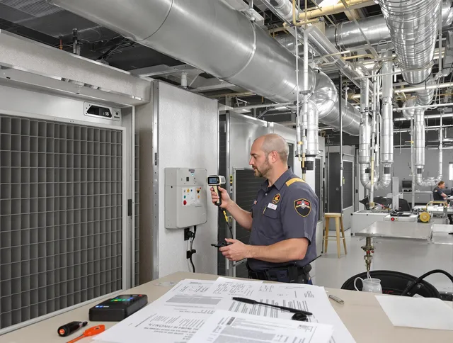 Professional filter system inspection by Warwick Air Duct Cleaning in Warwick