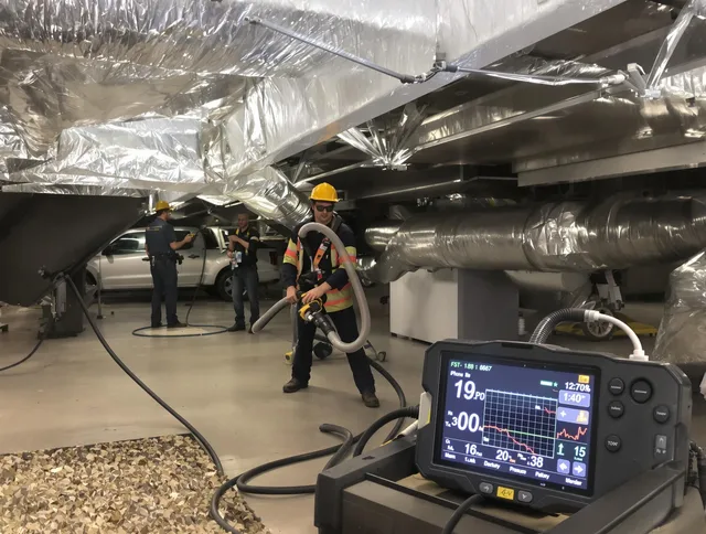 Professional negative pressure duct cleaning by Warwick Air Duct Cleaning in Warwick